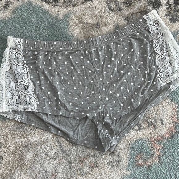 NWT 2pc Adore Me 0X (XL) Polka Dot Lace Trim Sleep Cami Shorts Set - Picture 4 of 11